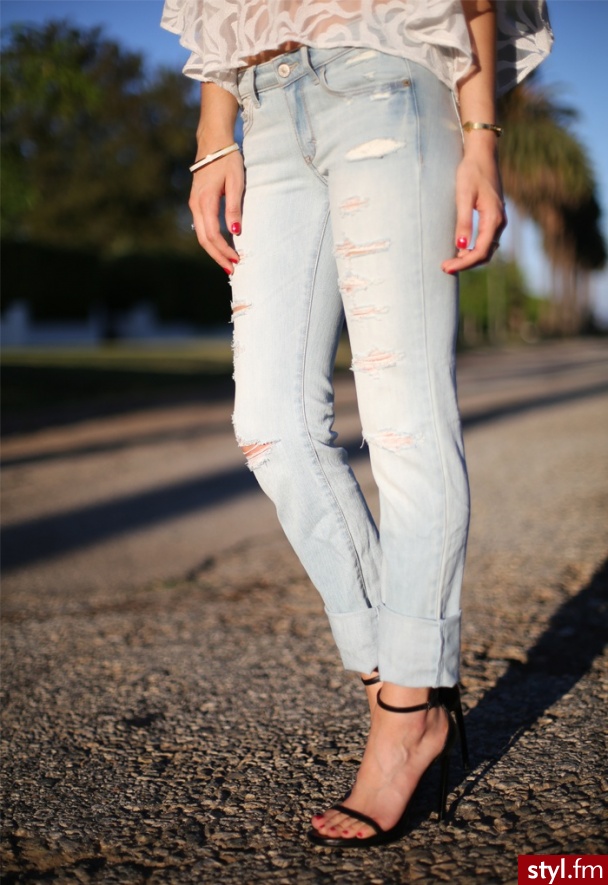 Jeansy Spodnie Moda