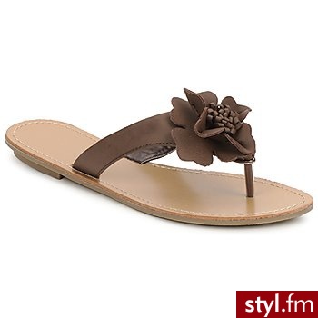 StylistClick Japonki CARRIE Brown - Klapki Buty Moda