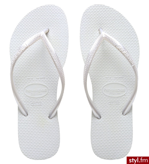 Havaianas JAPONKI SLIM WHITE - Klapki Buty Moda
