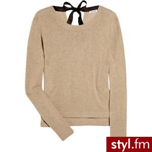 Miu Miu Bow-back cashmere knitted sweater - Polyvore. Pobrano ze strony: http://www.polyvore.com/miu_bow-back_cashmere_knitted_sweater/thing?id=25834540 - Pozostałe Ciuchy Moda