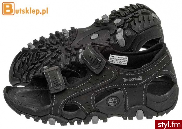 TIMBERLAND BUTY T-BACK SANDAL NOIR (43160) Sandały Czarny - Sandały Buty Moda