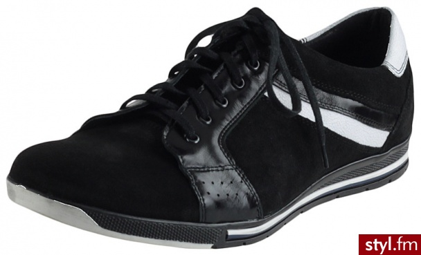 Iguana Półbuty 208 Czarne (Czarny) - Półbuty Buty Moda