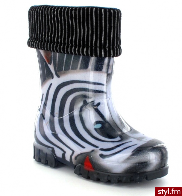 Demar Kalosze z wkładką Twister Lux Print (039/Z) - Kalosze Buty Moda