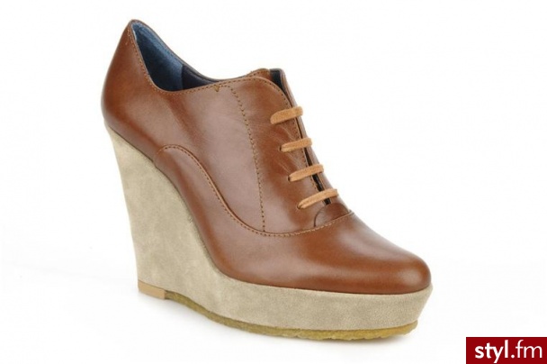 Castaner BUTY SZNUROWANE FUSTA BY CASTANER (Brązowy) - Koturny Buty Moda