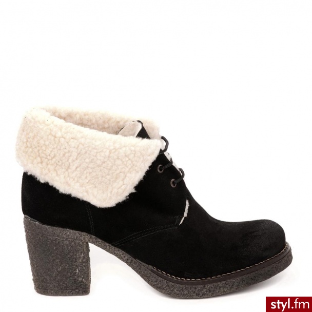Venezia BOTKI OCIEPLANE 812 CRO NERO - Botki Buty Moda