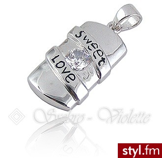 Violette Srebrna zawieszka Sweet Love P1145 - Wisiorki Biżuteria Moda