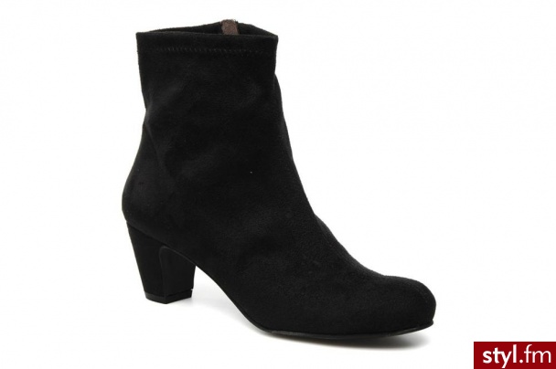 Perlato PÓŁBUTY I BOTKI ALICE BY (Czarny) - Botki Buty Moda