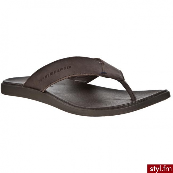 TOMMY HILFIGER Japonki Terry 1 FM56815238 204 Brązowy - Klapki Buty Moda