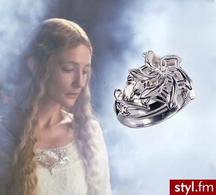 The Noble Collection LOTR Pierścień Galadrieli - Posrebrzany (NN0936_08) - Pierścionki Biżuteria Moda