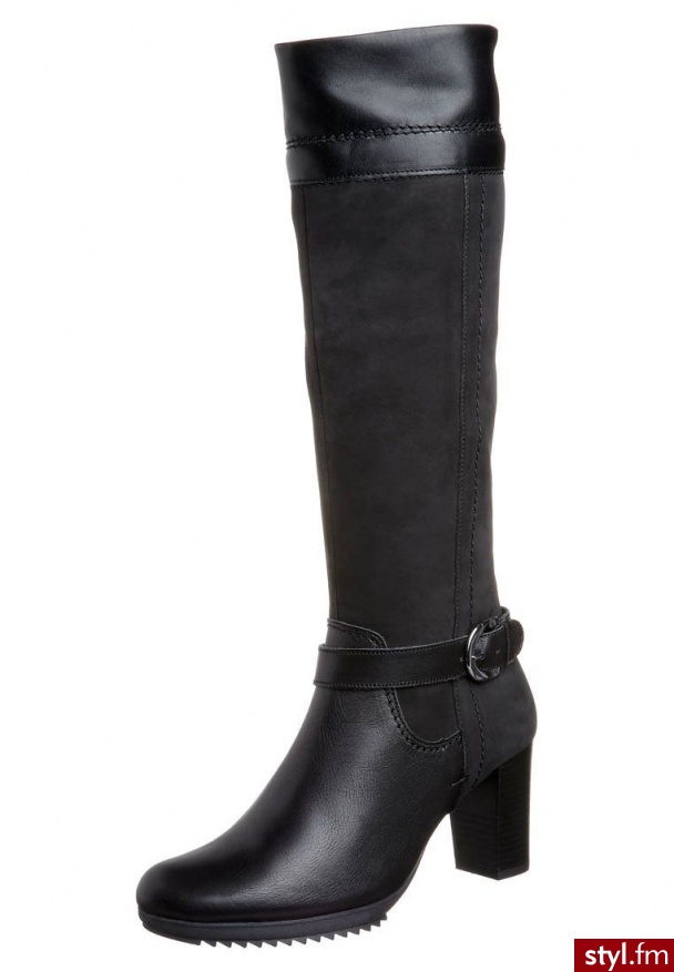 Pier One Kozaki  czarny - Kozaki Buty Moda