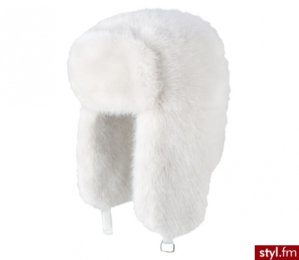 Barts czapka Fur Bomber (Biała, White) - Nakrycia głowy Dodatki Moda