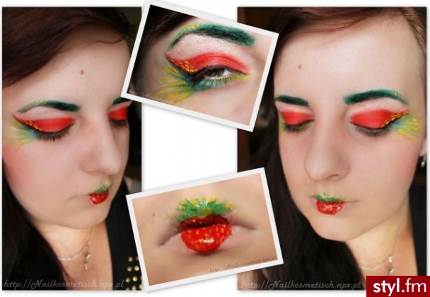 Make up Truskawka...... - Artystyczne Makijaże