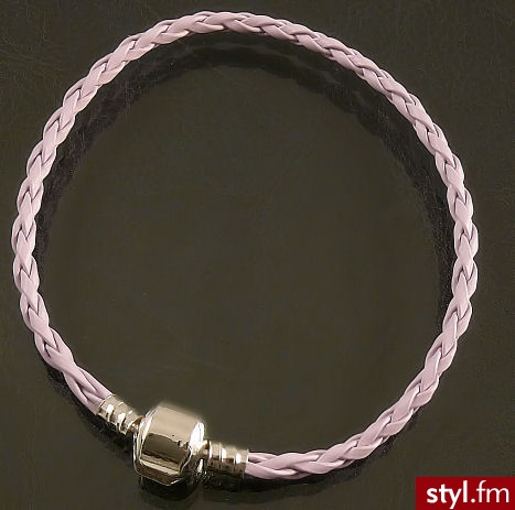 Biżuteria Modułowa Bransoletka rzemień jasnofioletowy 19cm - Łańcuszki Biżuteria Moda