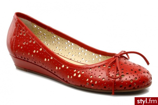 Georgia Rose BALERINKI TOURINE BY GEORGIA ROSE (Czerwony) - Balerinki Buty Moda