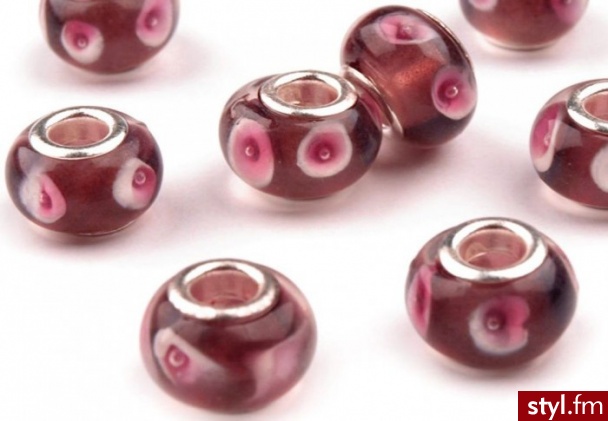 Korale 8x14mm - szkło - kalia - Korale Biżuteria Moda