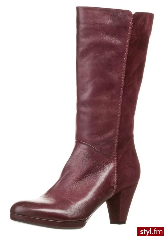 Pier One Kozaki Czerwony (30117) - Kozaki Buty Moda