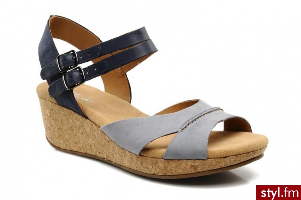 Clarks SANDAŁY G2 TOILE W BY CLARKS (Niebieski) - Sandały Buty Moda
