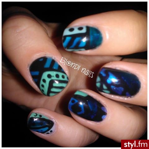 Blondi Nails - aztec :P - Paznokcie