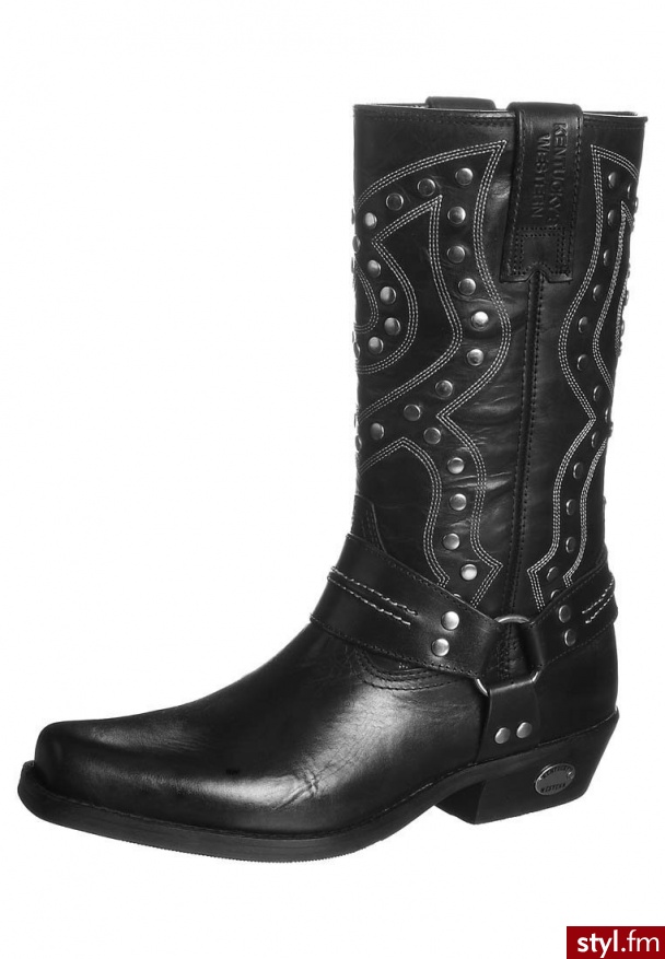 Kentuckys Western Kowbojki i Buty motocyklowe czarny - Pozostałe Buty Moda