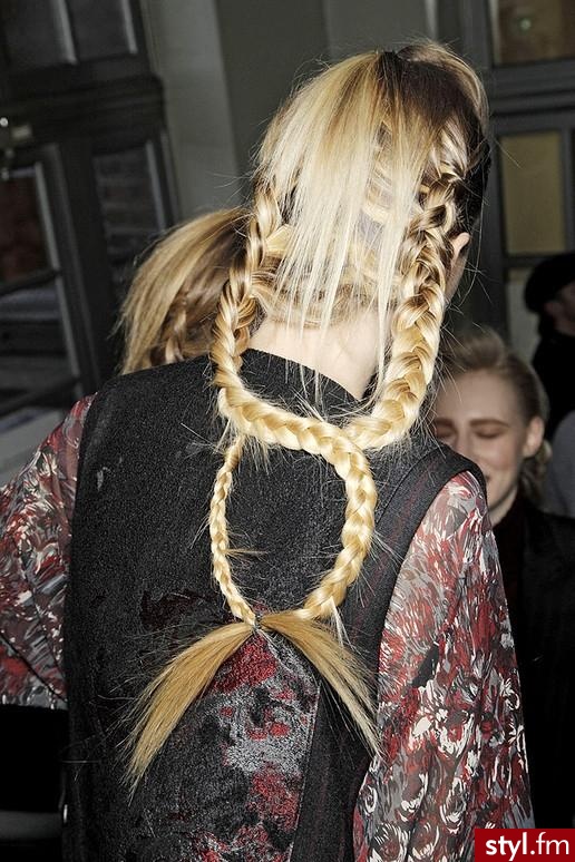 Blond Warkocze Proste Na co dzień Długie Fryzury