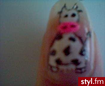 Autor: malwinka1985 Moja krówka. Autor: <b>malwinka1985</b><br /> - Paznokcie