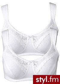 Bonprix Biustonosz (2 szt.)  967539_1298 Biały - Biustonosze Bielizna Moda