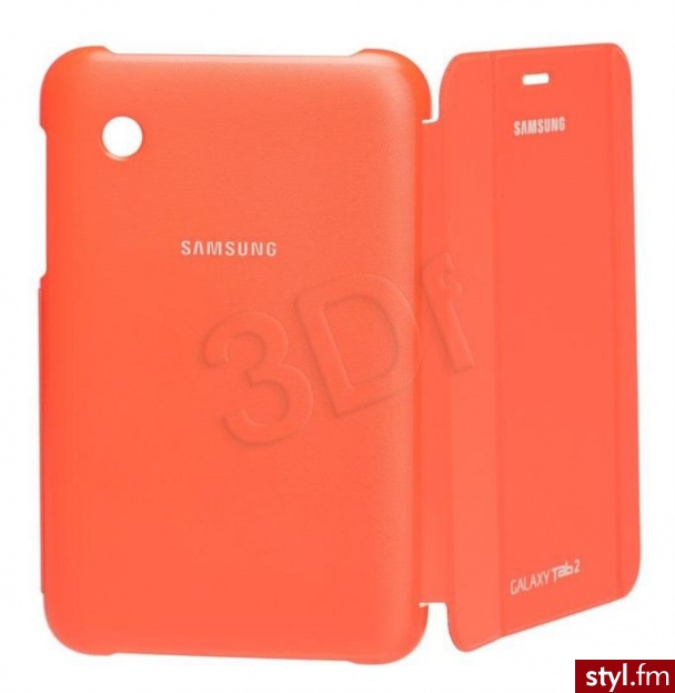 Samsung Etui typu "notes" do Galaxy Tab 2 7.0 pomarańczowy (EFC-1G5SOECSTD) - Portfele i etui Dodatki Moda