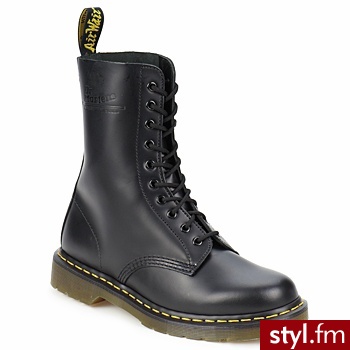 Doc Martens BUTY 1490 Black - Glany Buty Moda