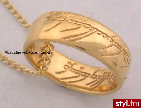 Badali Jewelry LOTR Gollum Gold Necklace (GG-01) - Pierścionki Biżuteria Moda
