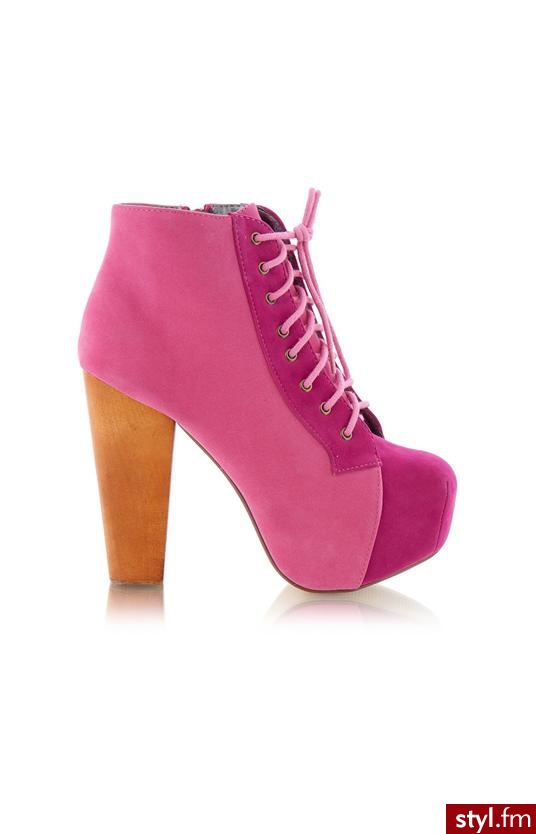 Truffle Botki zamszowe SKL1 (różowy) - Botki Buty Moda