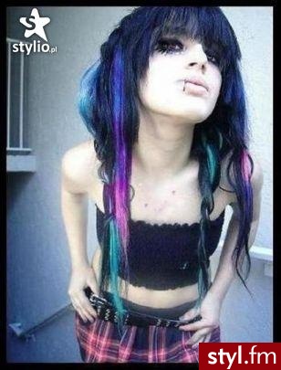 EMO Alternatywne Średnie Fryzury