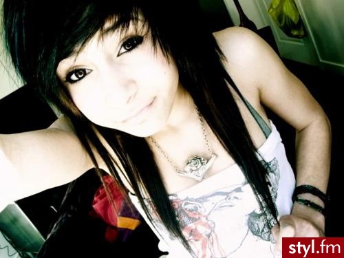 EMO Alternatywne Średnie Fryzury