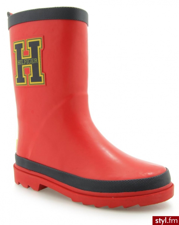 Tommy Hilfiger KALOSzE RAIN BOOT 1A BARBADOS CHERRY / MIDNIGHT - Kalosze Buty Moda
