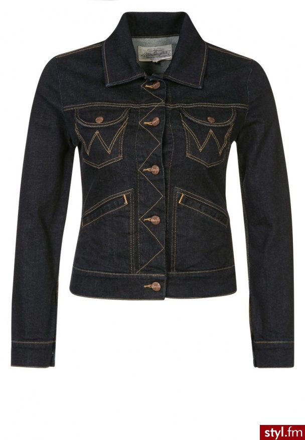 Wrangler Kurtka Jeansowa Niebieski - Kurtki Okrycia Moda