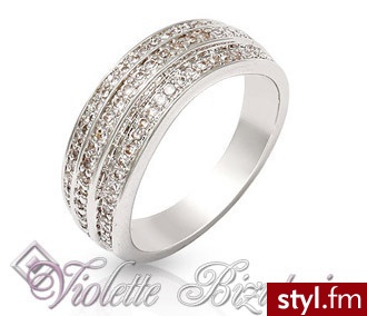 Violette Srebrny pierścionek diamentowa kolekcja 2368 - Pierścionki Biżuteria Moda