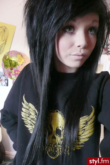 EMO Alternatywne Średnie Fryzury