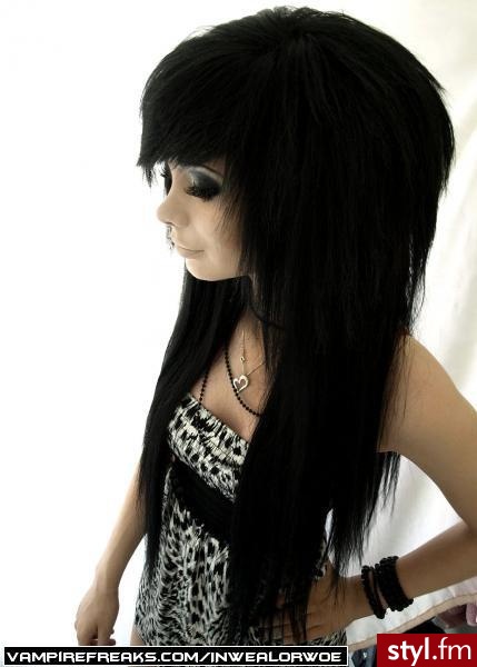 EMO Alternatywne Średnie Fryzury