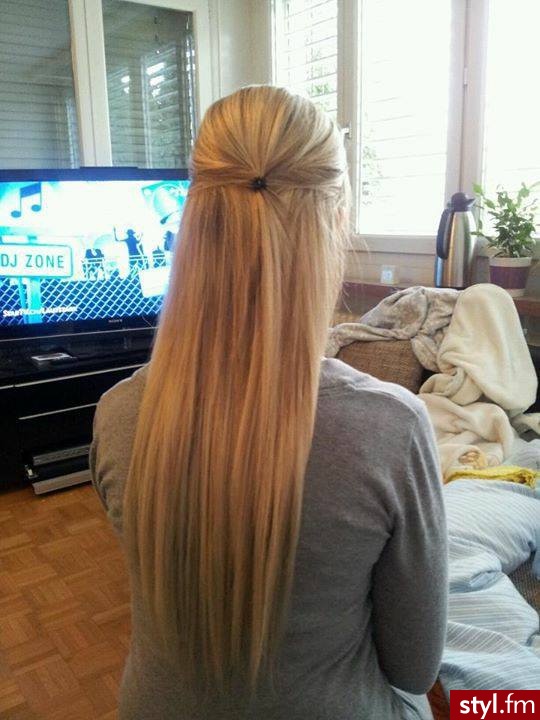 Blond Upięcie Proste Na co dzień Długie Fryzury
