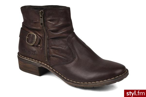 Kickers PÓŁBUTY I BOTKI GROOVE BY KICKERS (Brązowy) - Botki Buty Moda