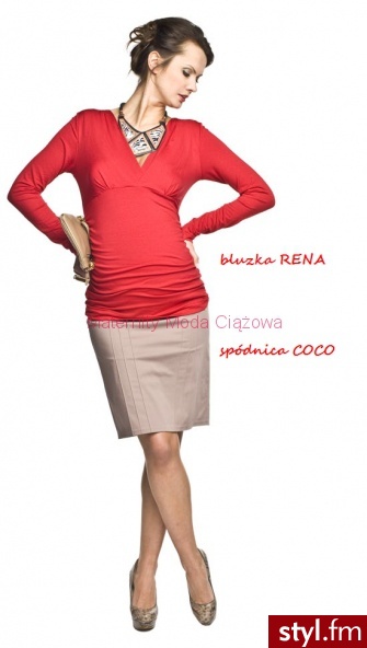 Torelle Bluzka ciążowa i do karmienia Rena Czerwona (8701-83864) - Tuniki Ciuchy Moda