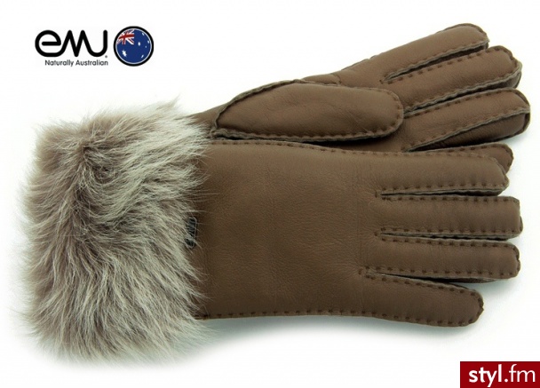 Emu TAROONA GLOVES NAPPA FINISH MUSHROOM - Emu Buty Moda