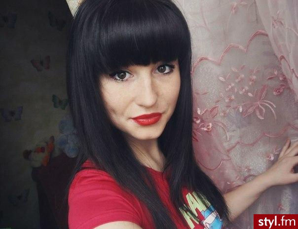 Czarne Rozpuszczone Proste z grzywką Na co dzień Długie Fryzury
