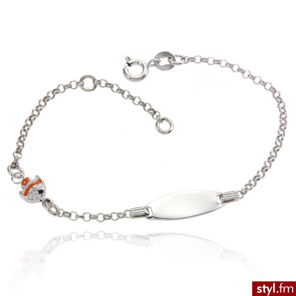 Srebrna Bransoletka z Rybką TUL-BRA-0005 - Bransoletki Biżuteria Moda
