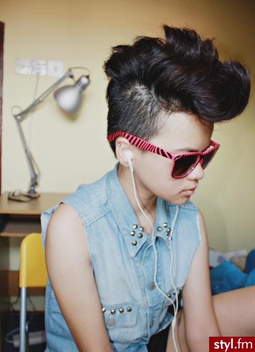 Czarne Punk Rock Alternatywne Krótkie Fryzury