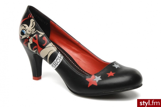 T.U.K. Czółenka BOUMPY STAR (Czarny) - Czółenka Buty Moda