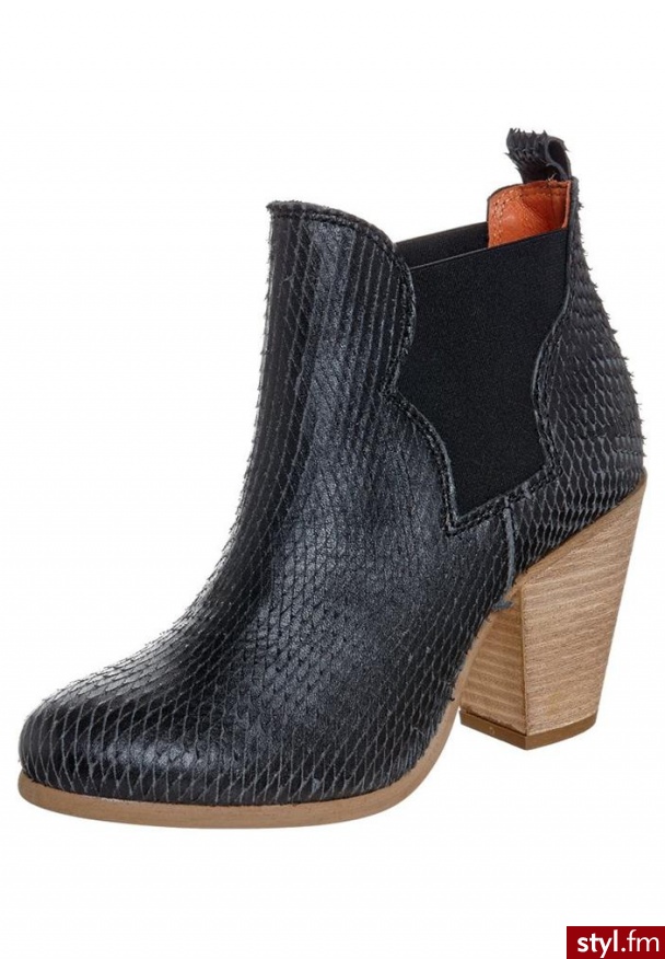 Rugged Eagle SELVAGE Botki kowbojki i motocyklowe czarny - Botki Buty Moda