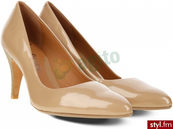 CLARKS Szpilki cedar chest lakierowane nude 399950 - Szpilki Buty Moda