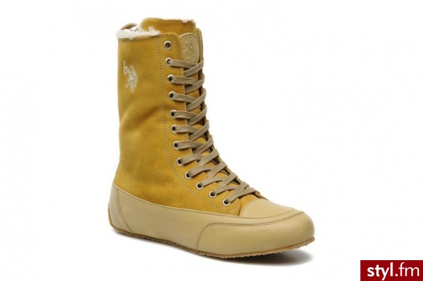U.S Polo Assn. PÓŁBUTY I BOTKI CORETTA BY (BRĄZOWY) (Brązowy) - Botki Buty Moda
