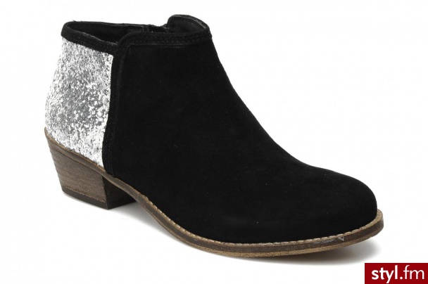 SPM Półbuty i botki BRILLANT by (Czarny) - Botki Buty Moda