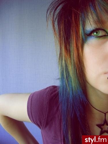 EMO Alternatywne Średnie Fryzury